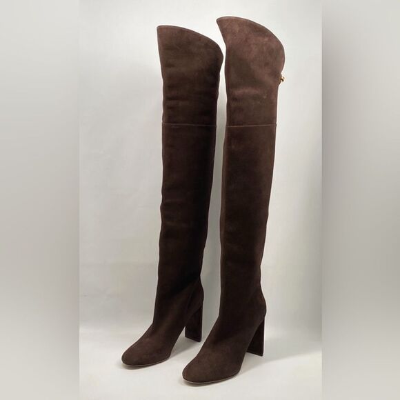 MAISON SKORPIOS Marylin Suede Over The Knee Boots size 40 - Picture 3 of 14